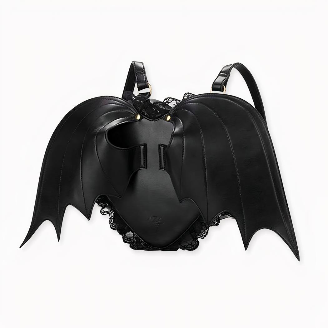 Black Bat Wing Backpack for Women