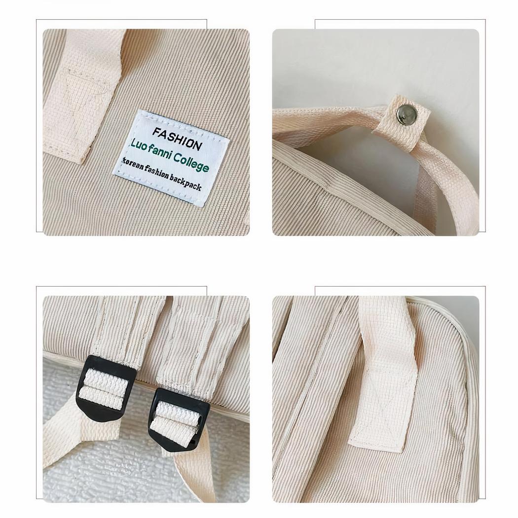 Corduroy Laptop Backpack for Women