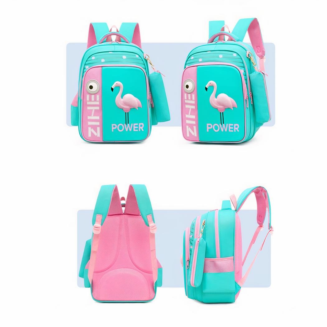 Kids School Backpack with 3D Flamingo Design – Tropical Fun